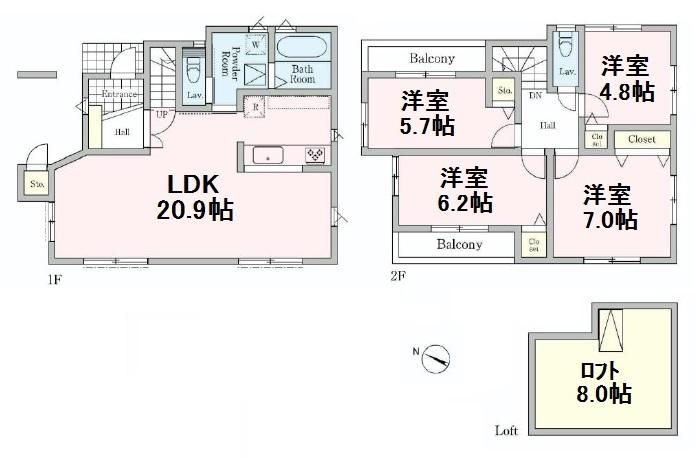 Floor plan. 42,800,000 yen, 4LDK, Land area 116 sq m , Building area 99.99 sq m floor plan