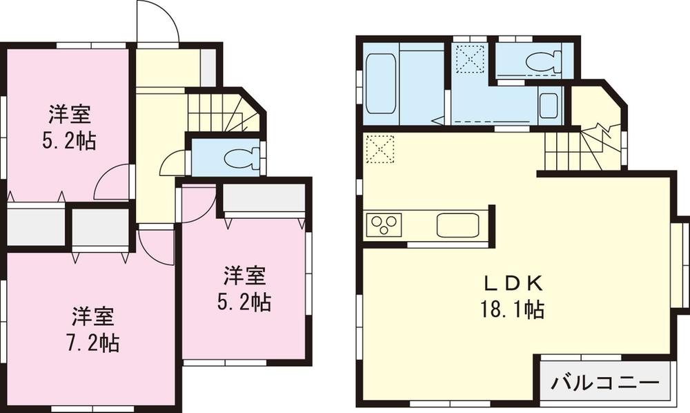 Floor plan. (C Building), Price 37,800,000 yen, 3LDK, Land area 102.98 sq m , Building area 80.94 sq m