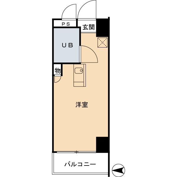 Floor plan. Price 3.6 million yen, Occupied area 14.03 sq m , Balcony area 2.37 sq m