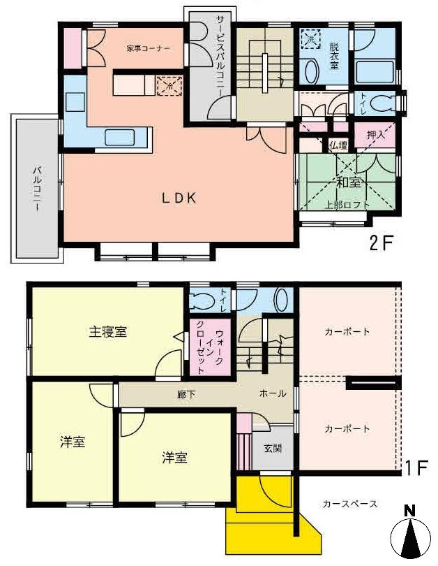 Floor plan. 31,900,000 yen, 4LDK, Land area 125.94 sq m , Building area 100.57 sq m