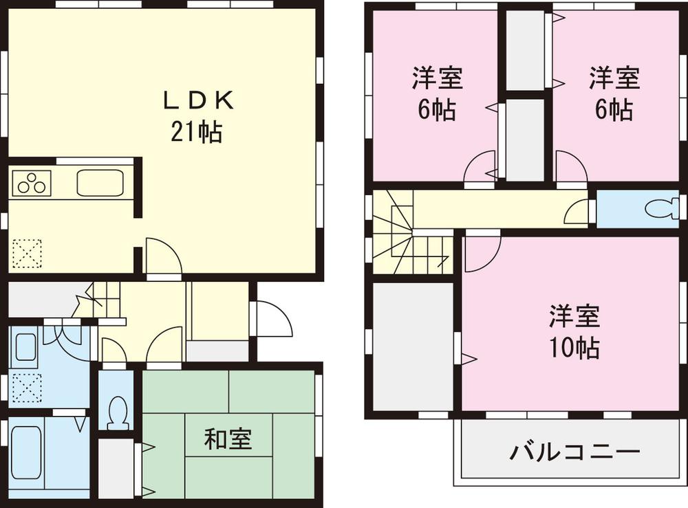 Floor plan. 32,800,000 yen, 4LDK, Land area 145.35 sq m , Building area 113.45 sq m