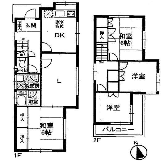 Floor plan. 17.8 million yen, 4LDK, Land area 165.56 sq m , Building area 81.97 sq m
