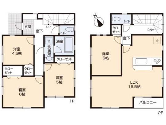 Floor plan. 35,800,000 yen, 4LDK, Land area 110.58 sq m , Building area 90.72 sq m floor plan