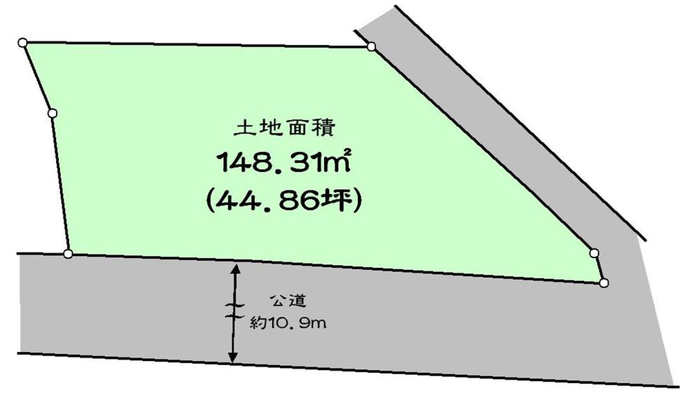 Compartment figure. Land price 25 million yen, Land area 151.48 sq m