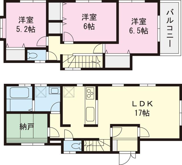 Floor plan. 27,800,000 yen, 3LDK+S, Land area 130.97 sq m , Building area 89.84 sq m
