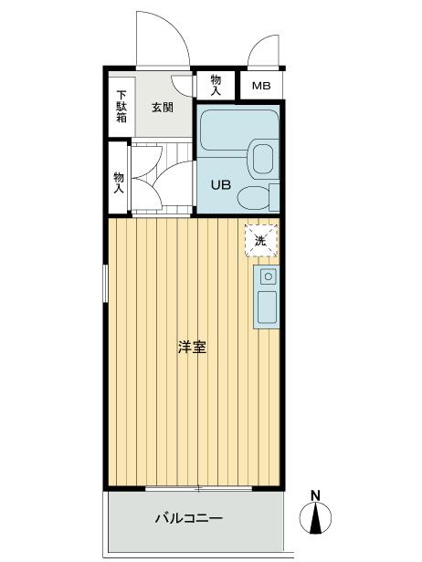 Floor plan. Price 3.8 million yen, Occupied area 17.14 sq m , Balcony area 2.7 sq m footprint: 17.14 square meters Balcony area: 2.7 square meters
