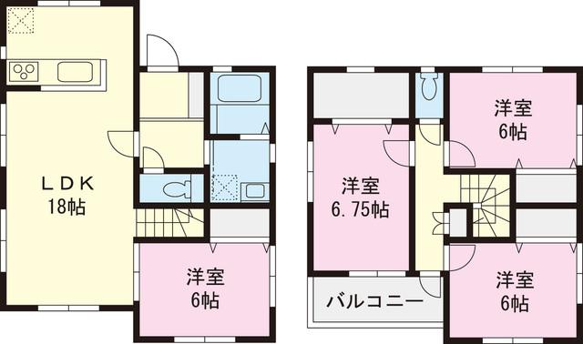 Floor plan. 43,800,000 yen, 4LDK, Land area 140.15 sq m , Building area 102.68 sq m
