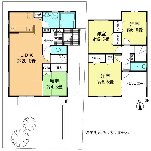 Floor plan. (B Building), Price 56,800,000 yen, 4LDK, Land area 143.52 sq m , Building area 113.44 sq m