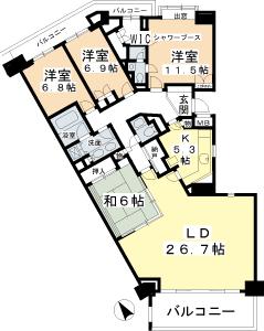 Floor plan. 4LDK + S (storeroom), Price 44,800,000 yen, Footprint 141.59 sq m , Balcony area 24.2 sq m