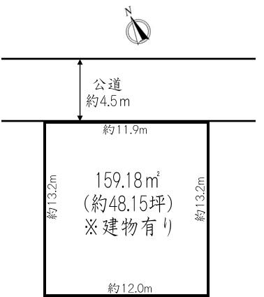 Compartment figure. Land price 32,800,000 yen, Land area 159.18 sq m