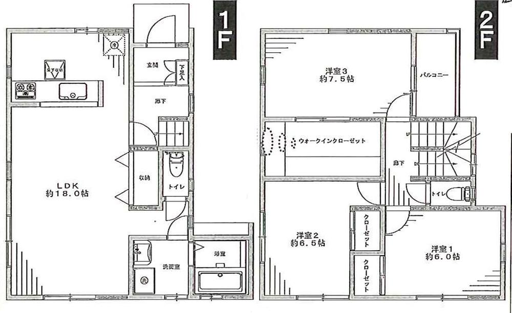 Floor plan. 35,800,000 yen, 3LDK, Land area 131.7 sq m , Building area 96.88 sq m