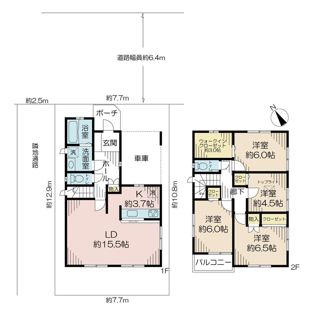 Floor plan. (3 Building), Price 32,500,000 yen, 4LDK, Land area 100.45 sq m , Building area 115.1 sq m