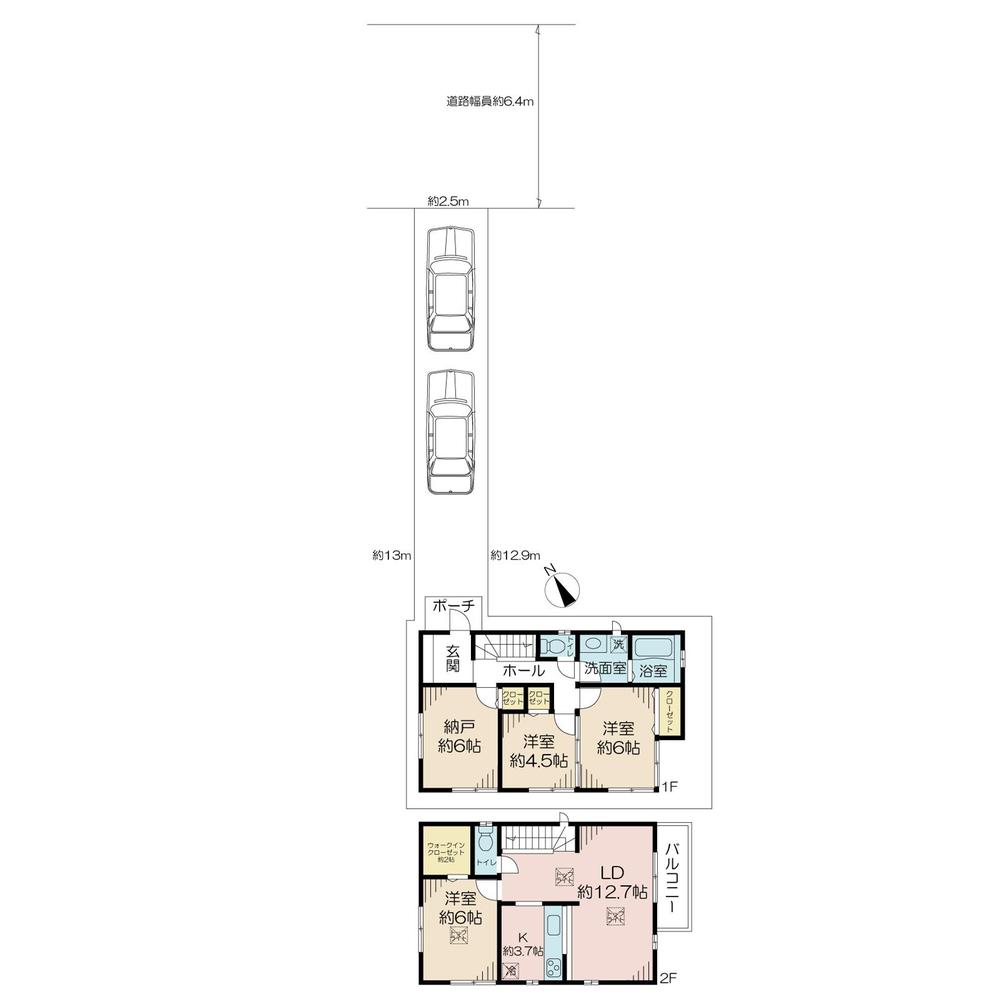 Floor plan. (5 Building), Price 30,800,000 yen, 3LDK+S, Land area 103.18 sq m , Building area 92.73 sq m