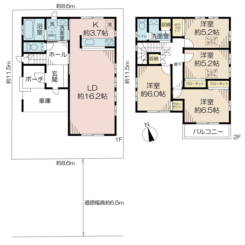Floor plan. (7 Building), Price 36 million yen, 4LDK, Land area 100.02 sq m , Building area 114.28 sq m