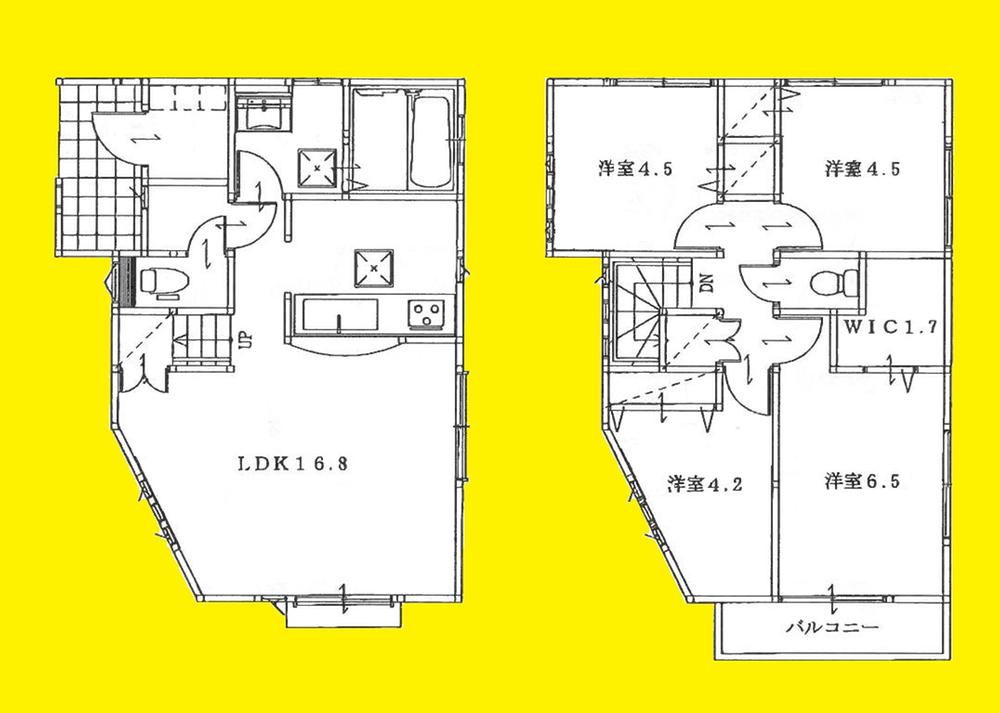 Floor plan. Price 37,800,000 yen, 4LDK, Land area 101.05 sq m , Building area 88.29 sq m