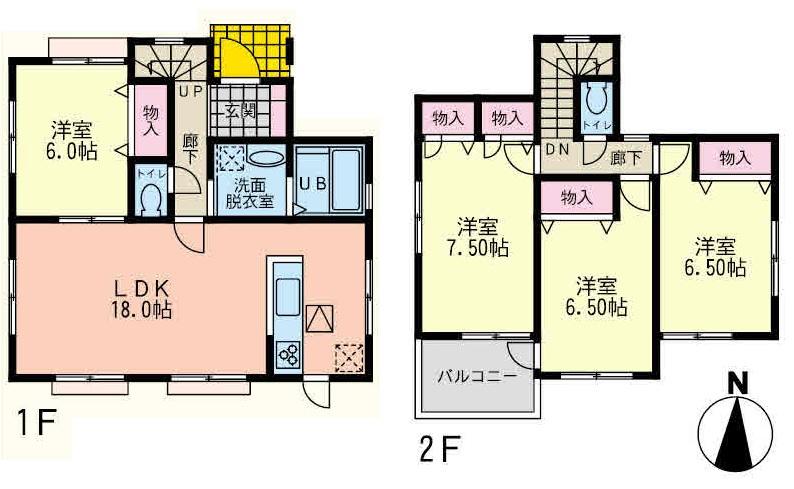 Floor plan. (B Building), Price 45,800,000 yen, 4LDK, Land area 139.75 sq m , Building area 102.68 sq m