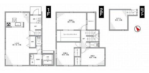Floor plan. 35,800,000 yen, 3LDK, Land area 131.7 sq m , Building area 96.88 sq m