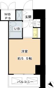 Floor plan. Price 6.5 million yen, Occupied area 17.11 sq m , Balcony area 3.24 sq m