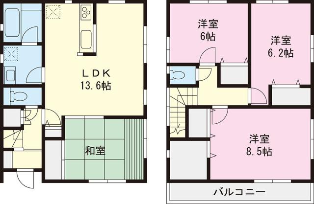 Floor plan. 33,800,000 yen, 4LDK, Land area 125.04 sq m , Building area 94.05 sq m