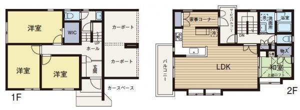 Floor plan. 31,900,000 yen, 4LDK, Land area 125.94 sq m , Building area 100.57 sq m