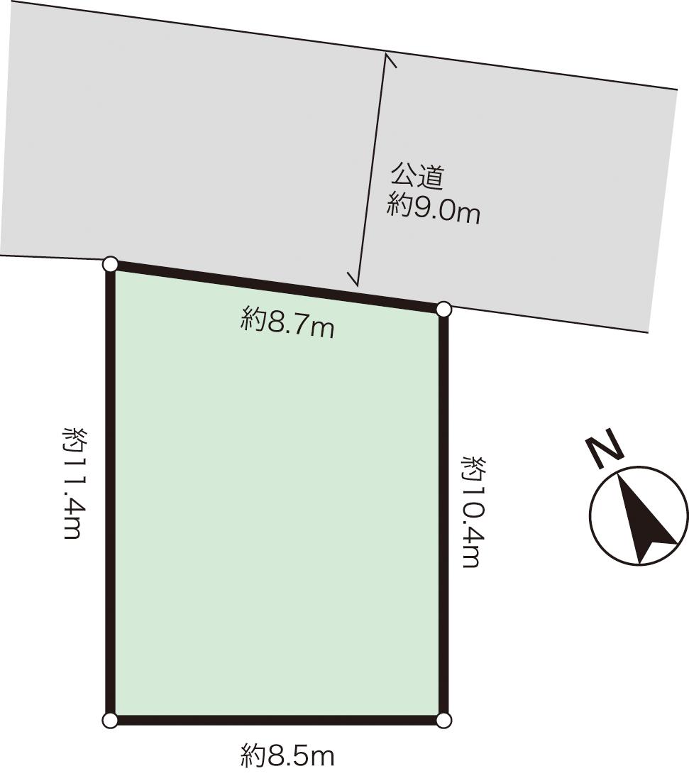 Compartment figure. Land price 24,900,000 yen, Land area 94.58 sq m