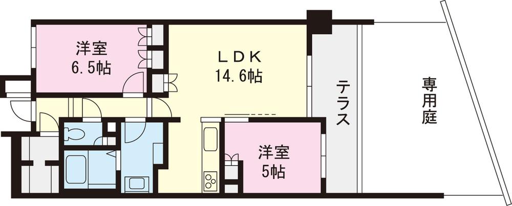 Floor plan. 2LDK, Price 29,900,000 yen, Occupied area 61.77 sq m
