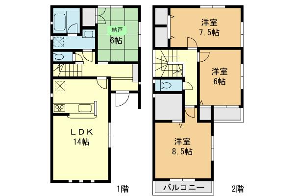 Floor plan. (3 Building), Price 38,800,000 yen, 3LDK+S, Land area 100.04 sq m , Building area 98.82 sq m