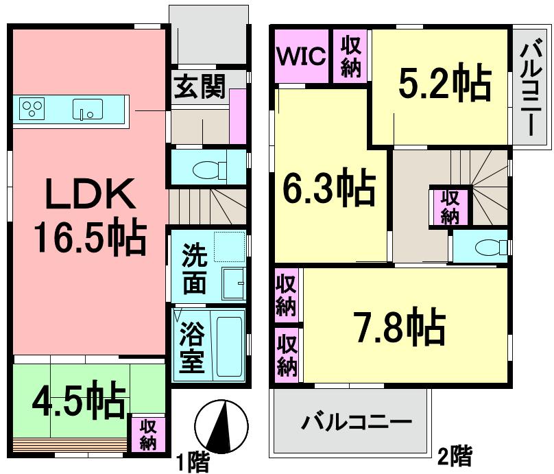 Floor plan. (B Building), Price 23.8 million yen, 3LDK+S, Land area 118.06 sq m , Building area 93.56 sq m