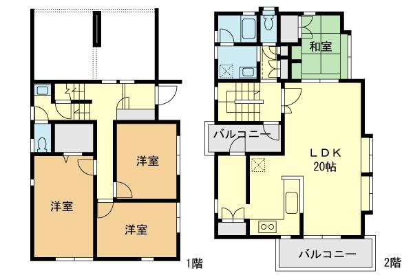 Floor plan. 31,900,000 yen, 4LDK, Land area 125.94 sq m , Building area 100.57 sq m floor plan