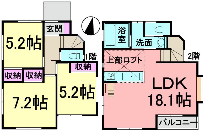 Floor plan. (C Building), Price 37,800,000 yen, 3LDK, Land area 102.98 sq m , Building area 80.94 sq m