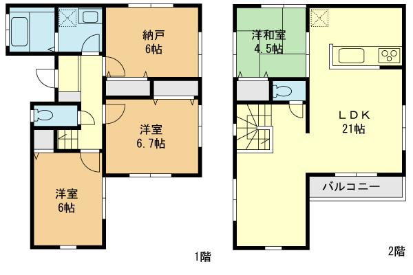 Floor plan. (B Building), Price 35 million yen, 3LDK+S, Land area 125.13 sq m , Building area 114.49 sq m