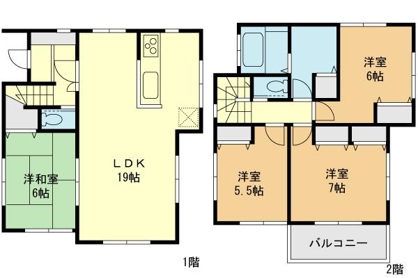 Floor plan. (C Building), Price 36 million yen, 4LDK, Land area 125.55 sq m , Building area 116.15 sq m