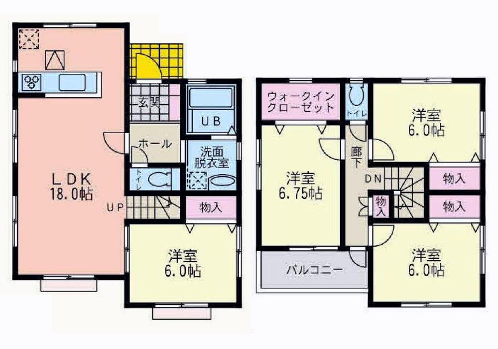 Floor plan. (A), Price 43,800,000 yen, 4LDK, Land area 140.15 sq m , Building area 102.68 sq m
