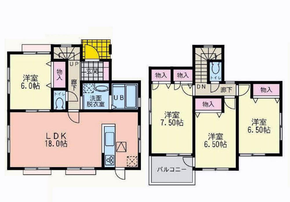 Floor plan. (B), Price 45,800,000 yen, 4LDK, Land area 139.75 sq m , Building area 102.68 sq m