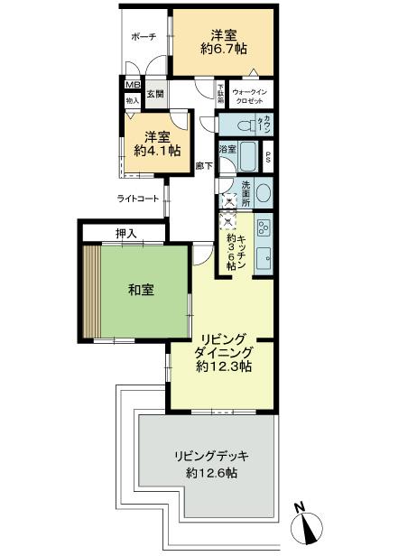 Floor plan. 3LDK, Price 22 million yen, Occupied area 86.81 sq m