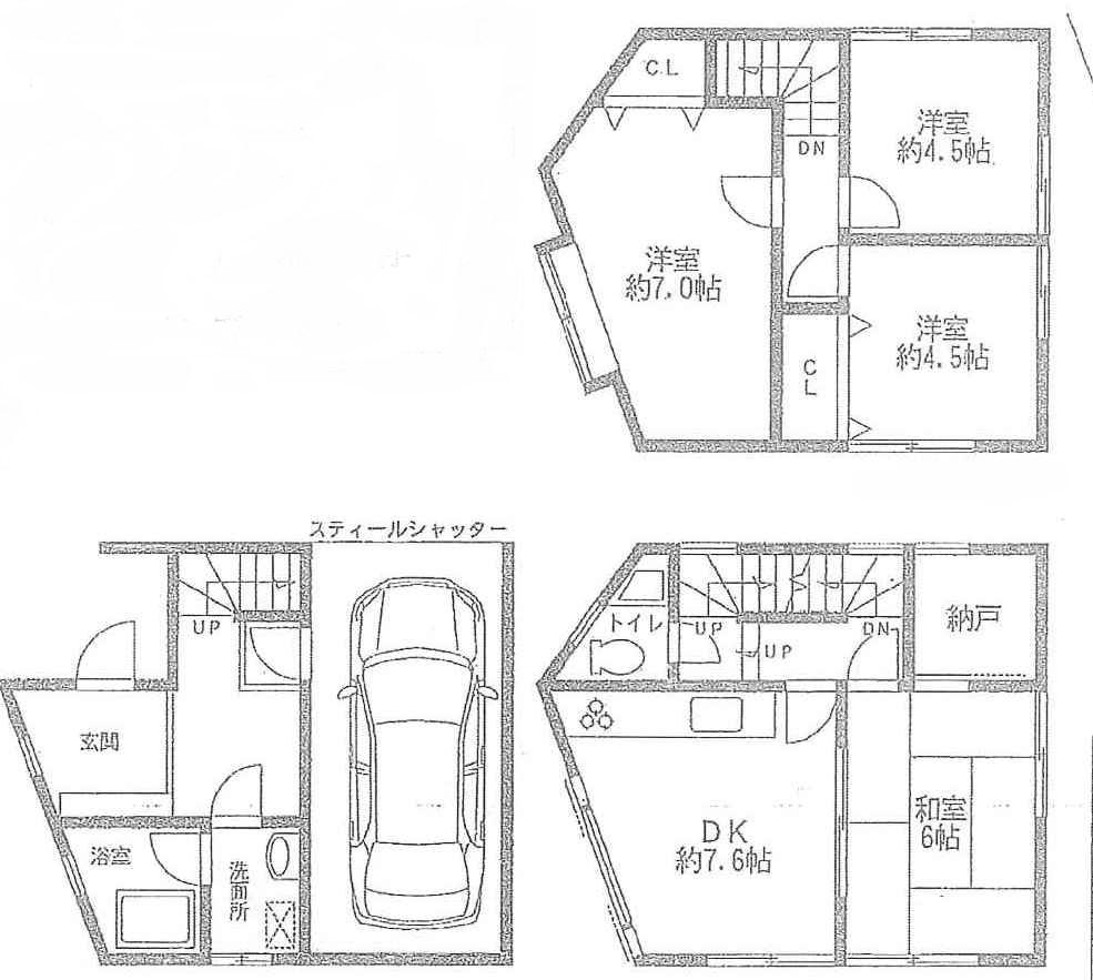 Floor plan. 25,850,000 yen, 4DK + S (storeroom), Land area 58.15 sq m , Building area 97.37 sq m floor plan