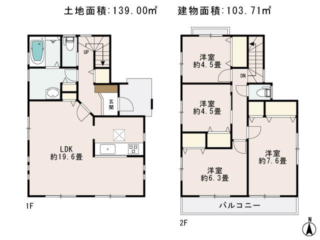 Floor plan. 39,800,000 yen, 4LDK, Land area 139 sq m , Priority to the present situation is if it is different from the building area 103.71 sq m drawings