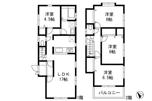 Floor plan. 29,800,000 yen, 3LDK+S, Land area 130.97 sq m , Building area 89.84 sq m