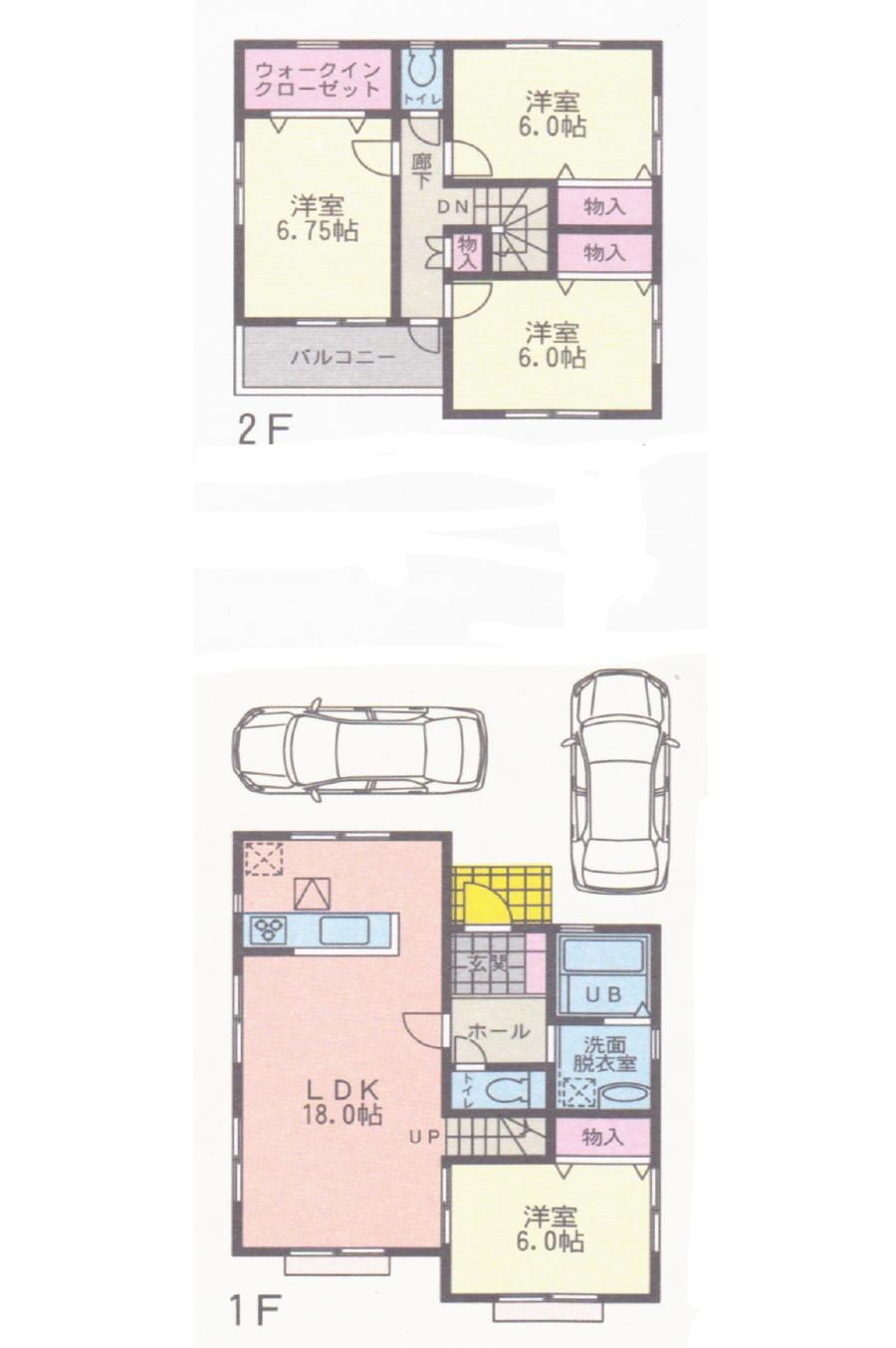 Floor plan. (B), Price 43,800,000 yen, 4LDK, Land area 139.75 sq m , Building area 102.68 sq m