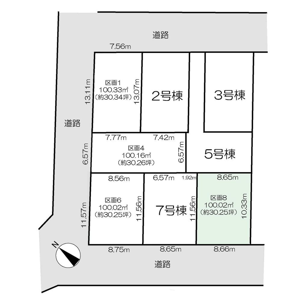 Compartment figure. Land price 25.6 million yen, Land area 100.02 sq m