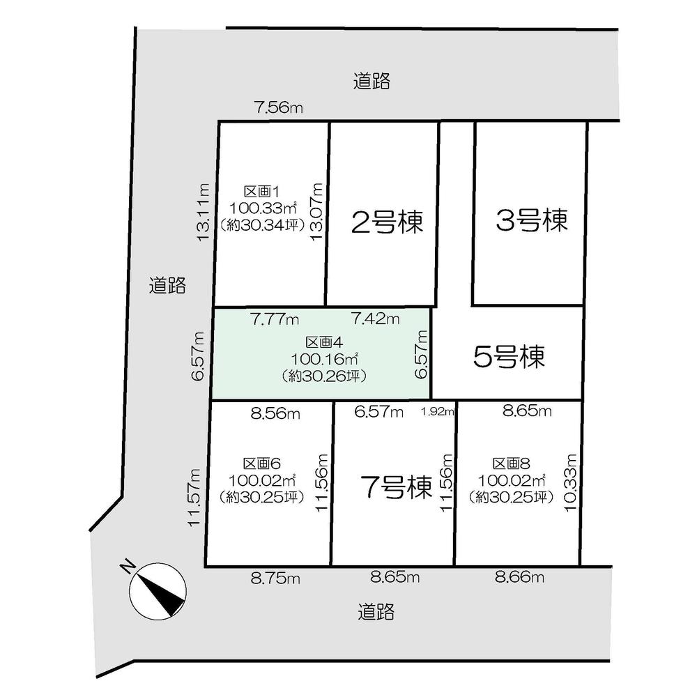 Compartment figure. Land price 23.8 million yen, Land area 100.05 sq m