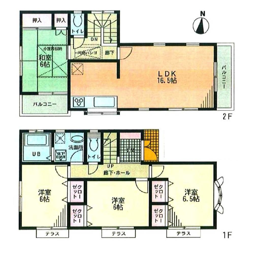 Floor plan. 29,800,000 yen, 4LDK, Land area 109.15 sq m , Building area 114.07 sq m