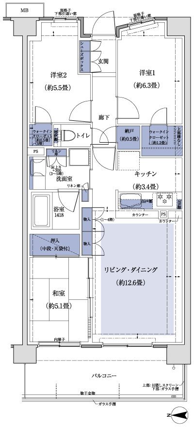 Floor: 3LDK + N + 2WIC, the area occupied: 73.9 sq m, Price: TBD
