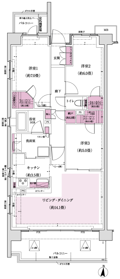 Floor: 3LDK + N + 3WIC, occupied area: 79.83 sq m, Price: TBD