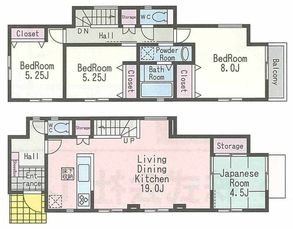 Floor plan. (6 Building), Price 37,800,000 yen, 4LDK, Land area 173.8 sq m , Building area 100.61 sq m