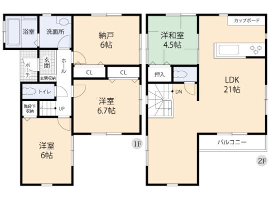 Floor plan. 35 million yen, 3LDK, Land area 125.13 sq m , Building area 114.49 sq m floor plan