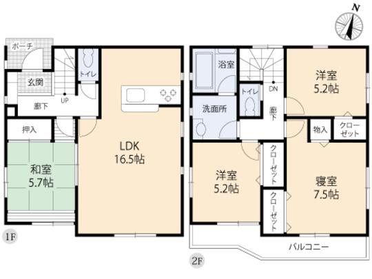 Floor plan. 36,800,000 yen, 4LDK, Land area 100.84 sq m , Building area 93.14 sq m floor plan
