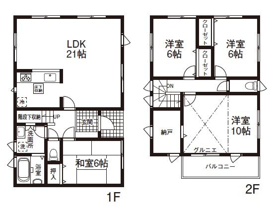 Floor plan. 32,800,000 yen, 4LDK+S, Land area 143.2 sq m , Building area 113.45 sq m
