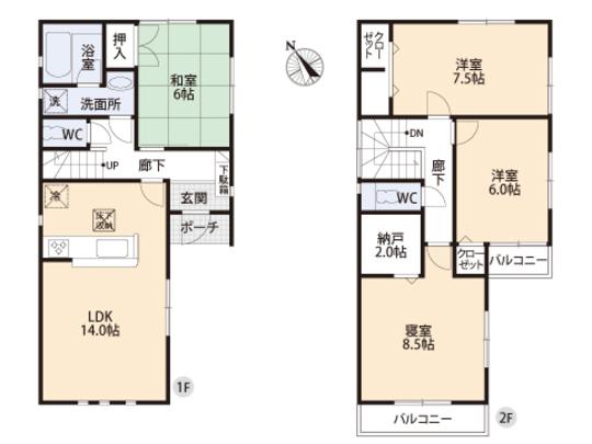 Floor plan. 38,800,000 yen, 3LDK, Land area 100.04 sq m , Building area 98.82 sq m floor plan