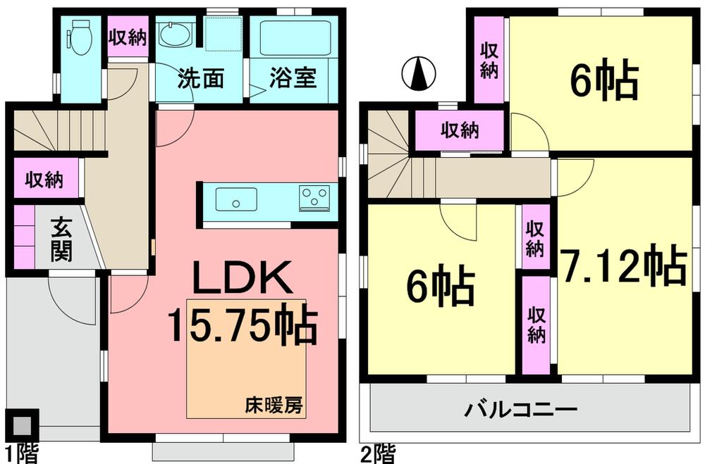 Floor plan. (B Building), Price 26,958,000 yen, 3LDK, Land area 311.29 sq m , Building area 83.88 sq m